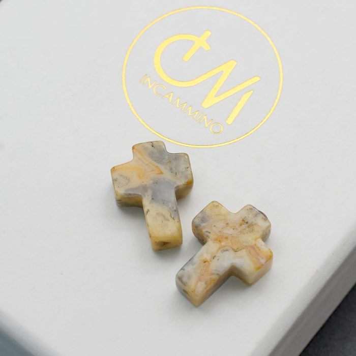 DIY双通-十字架-疯狂玛瑙-1.6x1.2cm - 图片 5