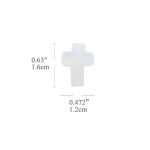 DIY双通-十字架-蛋白石-1.6x1.2cm - 图片 2
