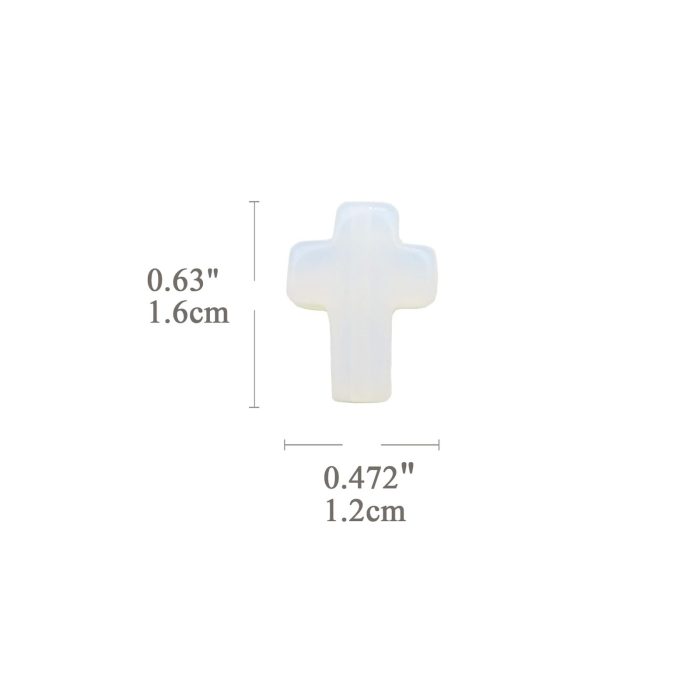 DIY双通-十字架-蛋白石-1.6x1.2cm - 图片 2