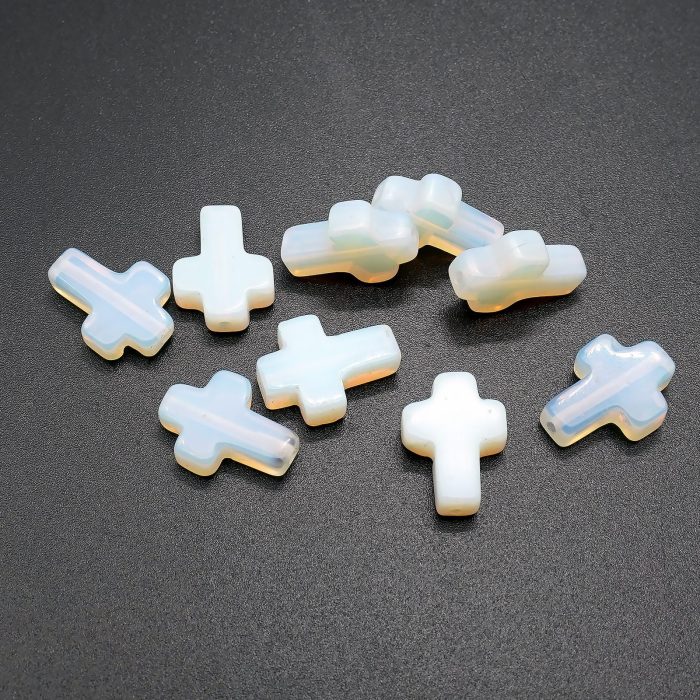 DIY双通-十字架-蛋白石-1.6x1.2cm - 图片 5