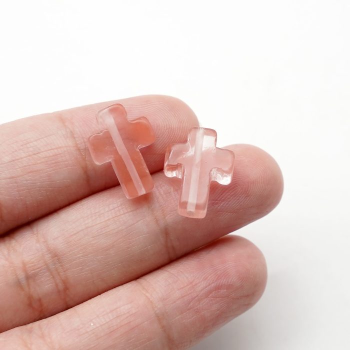 DIY双通-十字架-西瓜红-1.6x1.2cm - 图片 3