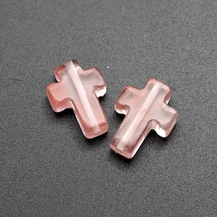 DIY双通-十字架-西瓜红-1.6x1.2cm - 图片 4