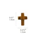 DIY双通-十字架-虎眼石-1.6x1.2cm - 图片 2