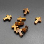 DIY双通-十字架-虎眼石-1.6x1.2cm - 图片 5