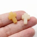DIY双通-十字架-黄玉-1.6x1.2cm - 图片 3