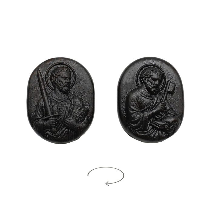 DIY双通-伯多禄与保禄-黑檀-2.6x2.0cm