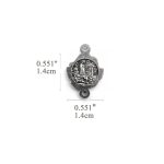 DIY双通-法蒂玛玫瑰花-锌合金-1.4cm - 图片 2