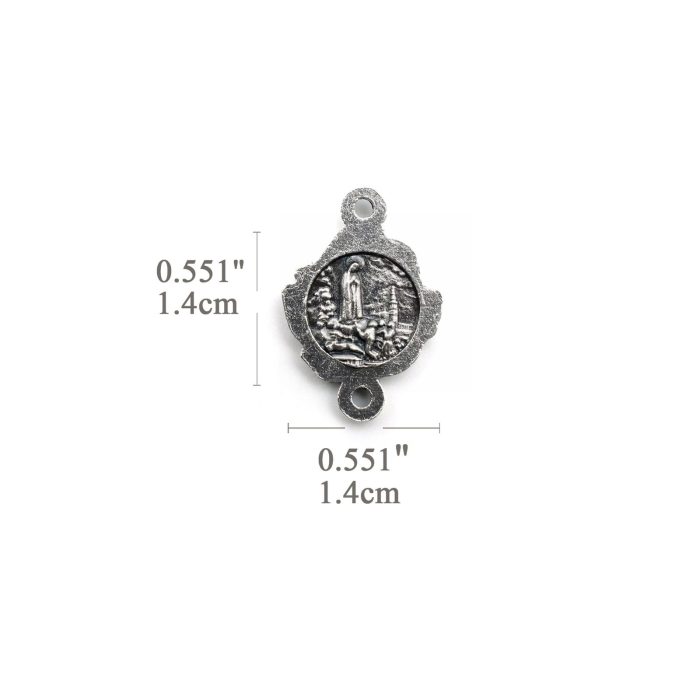 DIY双通-法蒂玛玫瑰花-锌合金-1.4cm - 图片 2