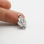 DIY双通-法蒂玛玫瑰花-锌合金-1.4cm - 图片 4