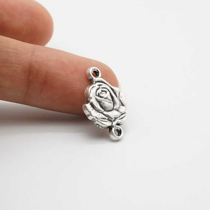 DIY双通-法蒂玛玫瑰花-锌合金-1.4cm - 图片 4
