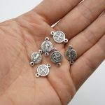DIY双通-本笃-银色-锌合金-0.95/1.4cm - 图片 5