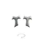 DIY双通-TAU十字架-方济各-锌合金-1.4cm