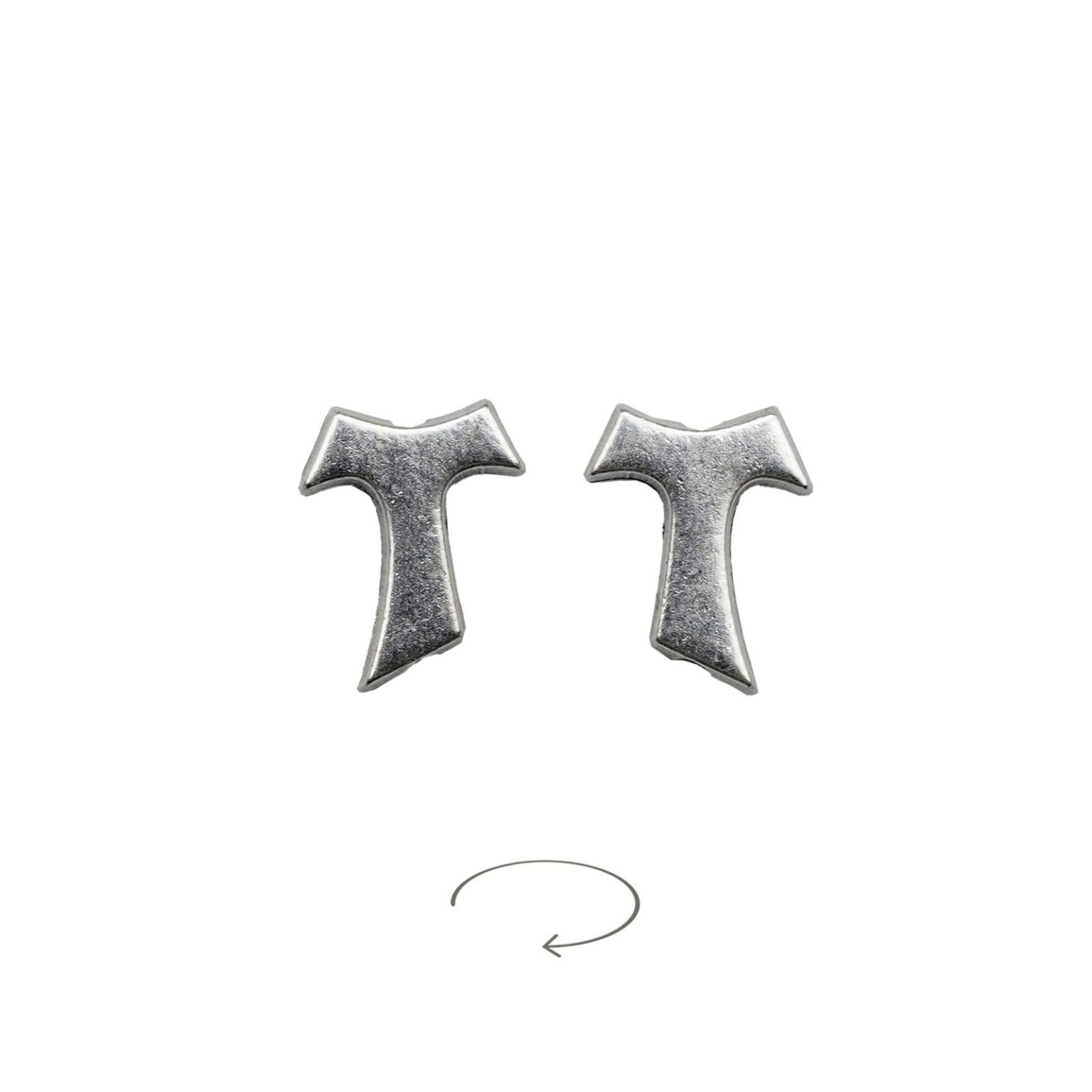 DIY双通-TAU十字架-方济各-锌合金-1.4cm