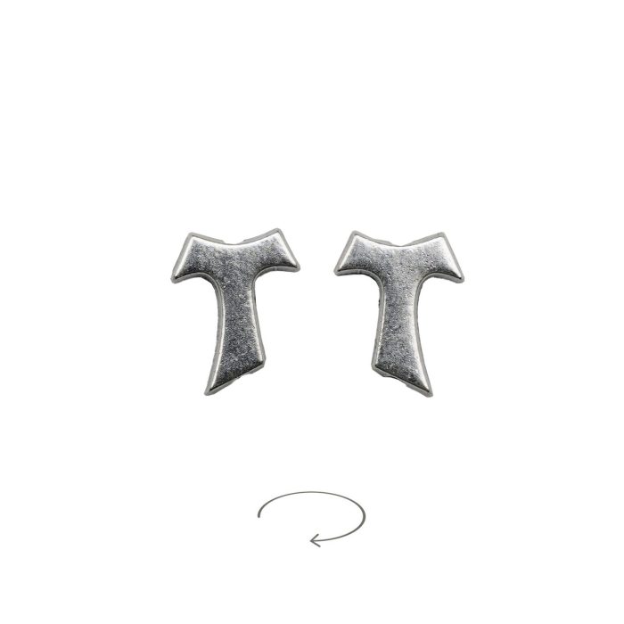 DIY双通-TAU十字架-方济各-锌合金-1.4cm