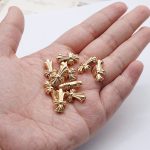 DIY双通-十字架-长款-不锈钢金色-1.8x1.0cm - 图片 3