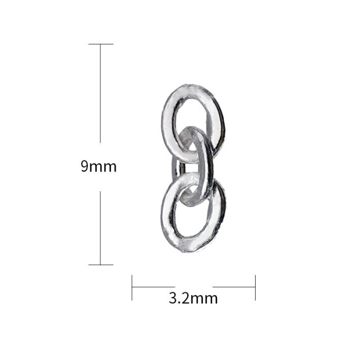 DIY三联圈-银色-意大利进口-0.7mm（约70个） - 图片 2