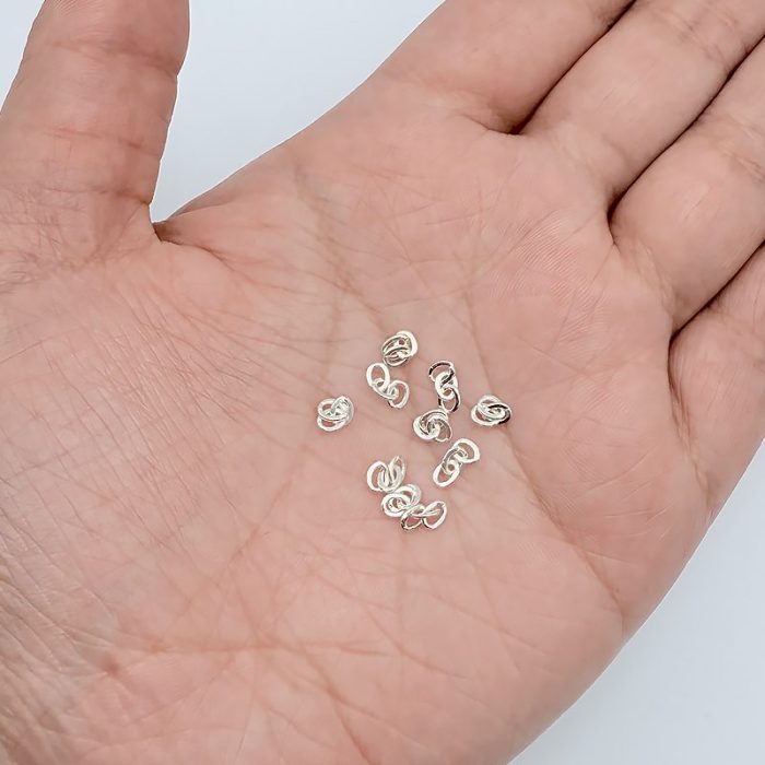DIY三联圈-银色-意大利进口-0.7mm（约70个） - 图片 3