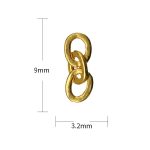 DIY三联圈-金色-意大利进口-0.7mm（约70个） - 图片 2