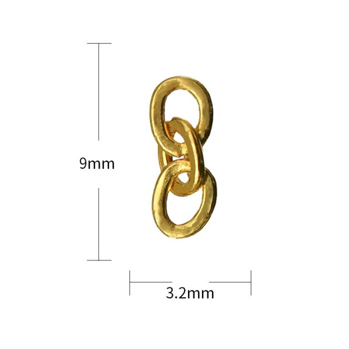 DIY三联圈-金色-意大利进口-0.7mm（约70个） - 图片 2