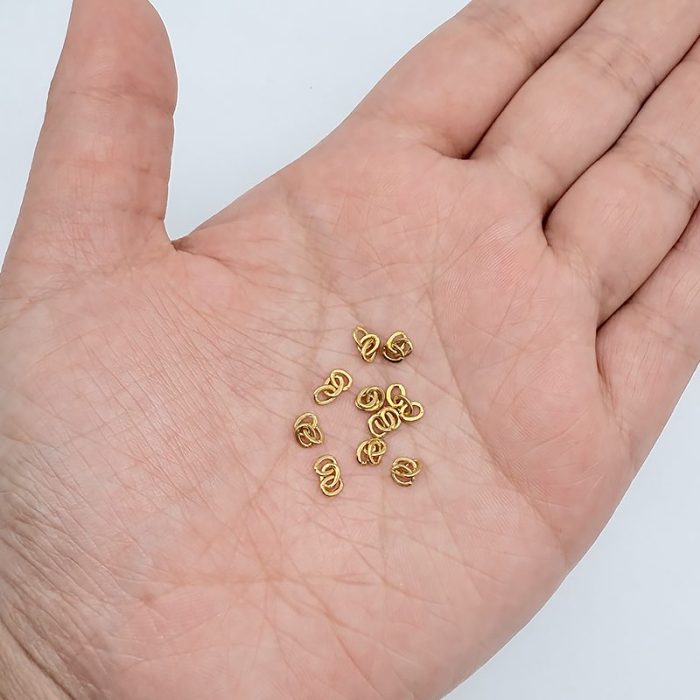 DIY三联圈-金色-意大利进口-0.7mm（约70个） - 图片 3