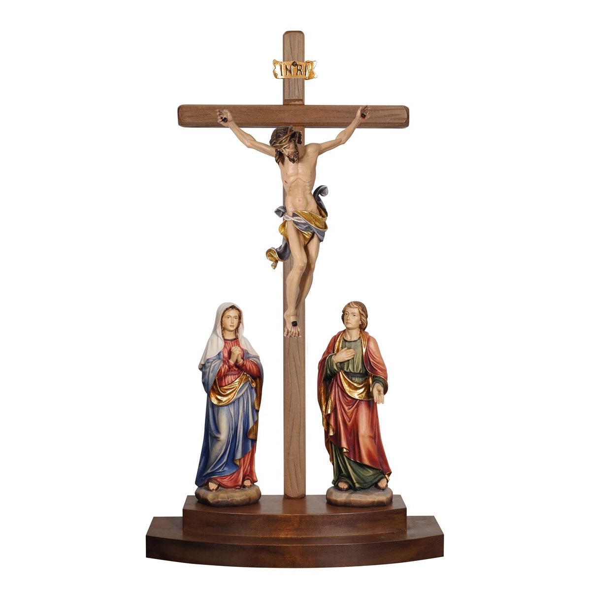 IC02CT022 阿尔卑斯木雕-莱奥纳多受难十字架(Leonardo Crucifixion)-彩色-多尺寸 - 图片 1