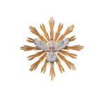 阿尔卑斯木雕-圣神鸽与光环（Holy Spirit Dove）-彩色-多尺寸