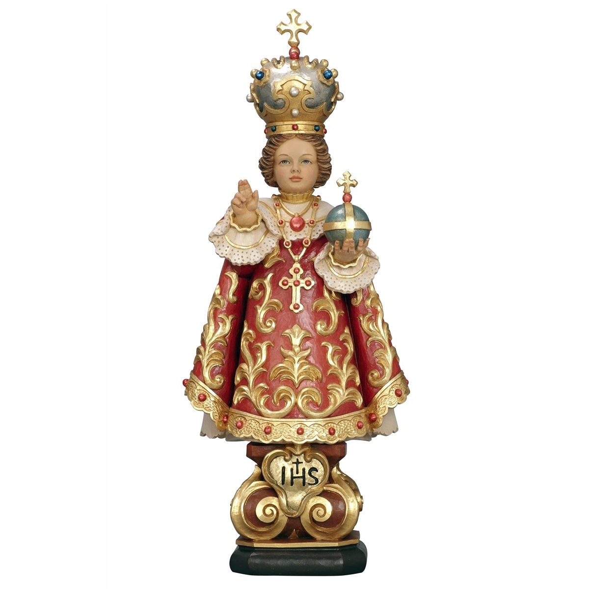 IC02STA008C 阿尔卑斯木雕-布拉格圣婴(Infant of Prague)-彩色-多尺寸 - 图片 1