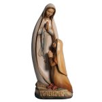 阿尔卑斯木雕-露德圣母和伯尔纳德现代版（Our Lady of Lourdes with Bernadette modern style）-彩色-多尺寸