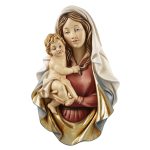 阿尔卑斯木雕-拉斐尔墙挂圣母（Raffaelo Madonna）-彩色-多尺寸