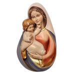 阿尔卑斯木雕-墙挂圣母子（Wall Madonna）-彩色-多尺寸