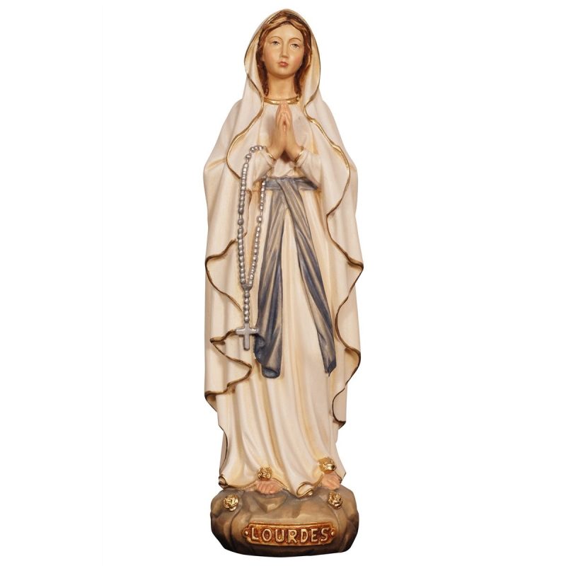 阿尔卑斯木雕-露德圣母新款（Our Lady of Lourdes new）-彩色-多尺寸