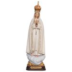 阿尔卑斯木雕-法蒂玛圣母带皇冠（Our Lady of Fátima Capelinha with crown）-彩色-多尺寸