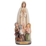 阿尔卑斯木雕-法蒂玛和三个小牧童（Our Lady of Fátima with little shepherds）-彩色-多尺寸
