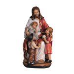阿尔卑斯木雕-耶稣与儿童（Jesus with Children）-彩色-多尺寸