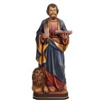 阿尔卑斯木雕-圣史马尔谷（St Mark Evangelist with lion）-彩色-多尺寸