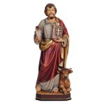 阿尔卑斯木雕-圣史路加（St Luke Evangelist with bull）-彩色-多尺寸