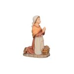 阿尔卑斯木雕-贝尔纳黛特·苏比鲁（Bernadette Soubirous）-彩色-多尺寸