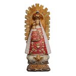 阿尔卑斯木雕-带光环的玛利亚采尔圣母（Our Lady of Mariazell with aura）-彩色-多尺寸