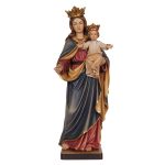 阿尔卑斯木雕-圣母抱圣婴带王冠（Madonna with child and crown）-彩色-多尺寸