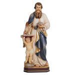 阿尔卑斯木雕-圣玛窦宗徒与天使（St Matthew Evangelist with angel）-彩色-多尺寸