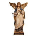 阿尔卑斯木雕-持鱼的大天使拉斐尔（St Raphael Archangel with fish）-彩色-多尺寸