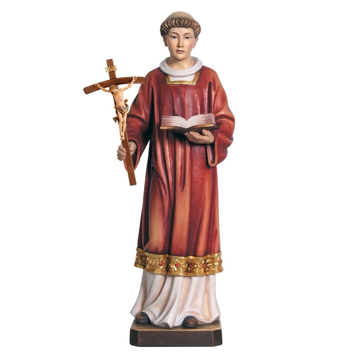 IC02STA197C 阿尔卑斯木雕-圣路易(St Aloysius)-彩色-多尺寸 - 图片 1