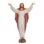 阿尔卑斯木雕-底座上的复活基督（Risen Christ on plinth）-彩色-多尺寸