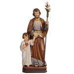 阿尔卑斯木雕-圣若瑟与圣婴耶稣（St Josef with Jesus as boy）-彩色-多尺寸