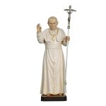 阿尔卑斯木雕-教宗若望·保禄二世（Pope John Paul II）-彩色-多尺寸