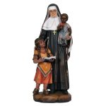 阿尔卑斯木雕-圣凯瑟琳·德雷克塞尔（St Katharine Drexel）-彩色-多尺寸