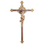 阿尔卑斯木雕-带光芒的达芬奇巴洛克十字架基督（Corpus Leonardo cross baroque with shine）-彩色-多尺寸