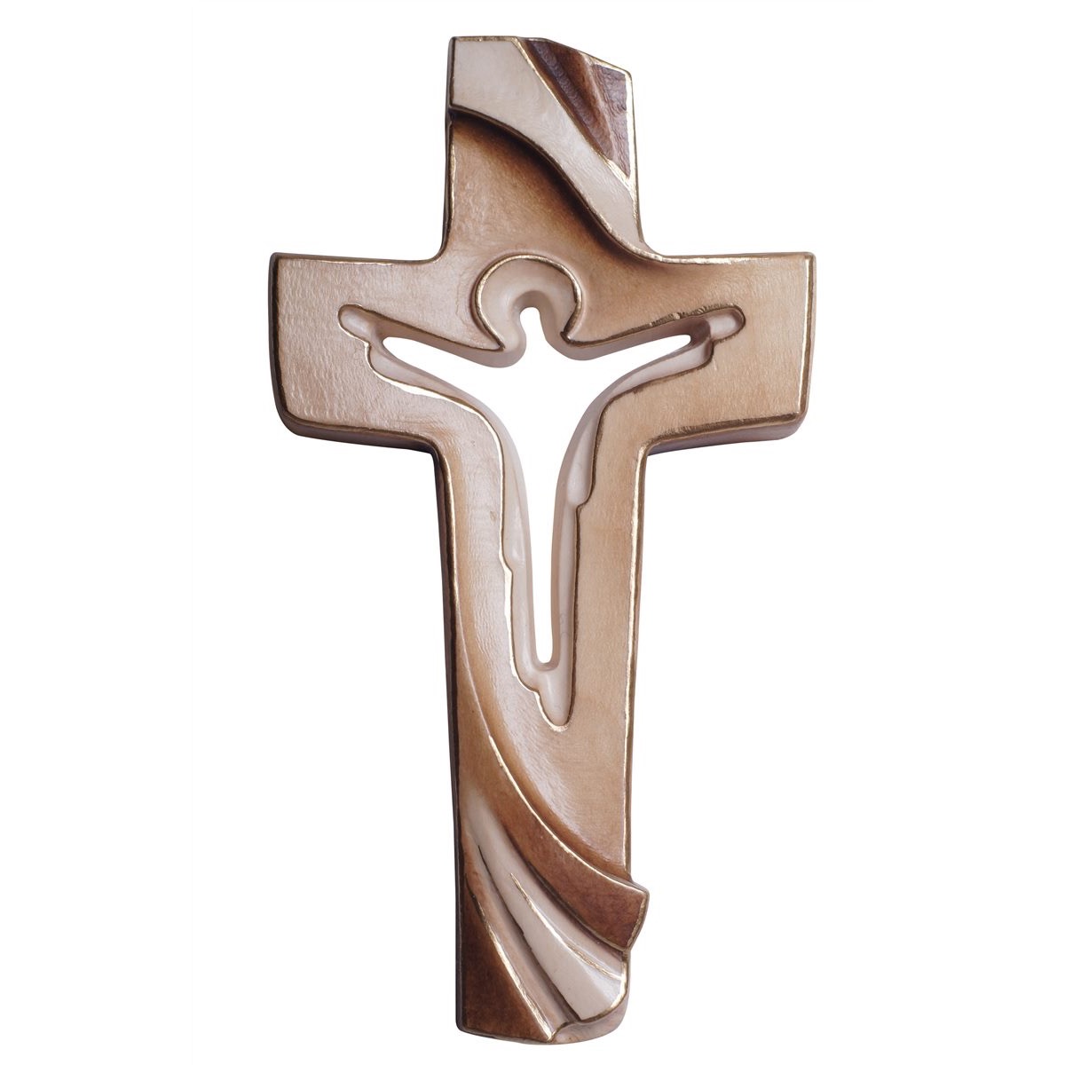 IC02STA244C 阿尔卑斯木雕-和平十字架环境设计款(Cross of Peace Ambiente Design)-彩色-多尺寸 - 图片 1