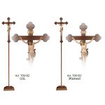 阿尔卑斯木雕-达芬奇乌黑巴洛克游行十字架（Processional Cr Leonardo cross baroque stained）-彩色-多尺寸