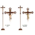 阿尔卑斯木雕-锡耶纳乌黑巴洛克游行十字架（Processional Cr Siena cross baroque stained）-彩色-多尺寸